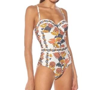 Tory Burch Lipsi Printed Underwire One Piece Swimsuit size S